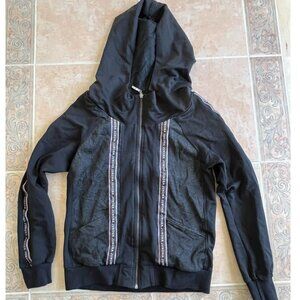 Junona ‎ black Sweatshirt hoodie  cotton blend women size XS / 38